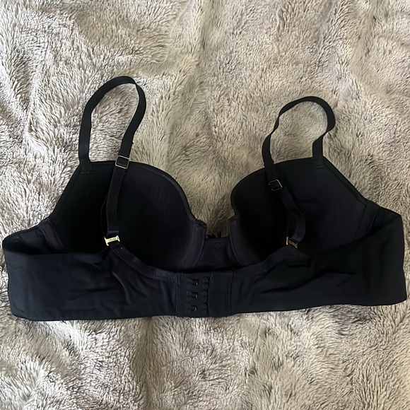 Spanx black bra 36A bra la mode lightly padded cups tiny bow luxery - Picture 4 of 9
